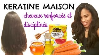 KÉRATINE MAISON  RENFORCER les cheveux et STOPPER LA CASSE soin proteiné profond [upl. by Anawyt490]