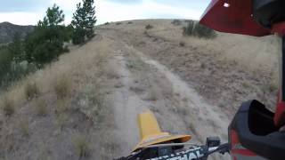 1996 KTM 360 EXC with No Kickstart Riding above Lake Chelan WA [upl. by Feld]