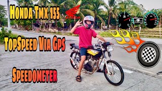 HONDA TMX 155 TOPSPEED VIA GPS SPEEDOMETER [upl. by Horne]