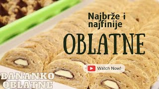 Bananko oblatne  Najbrze i najfinije oblatne s krem bananicama [upl. by Hitchcock]