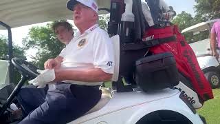 DONALD TRUMP LEAKED GOLF VIDEO TALKING SMACK ON BIDEN AND KAMALA HARRIS [upl. by Dyana]