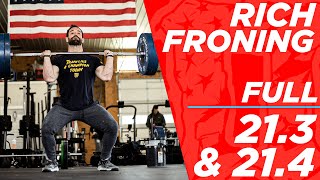 RICH FRONING FULL 213 amp 214 CROSSFIT OPEN WORKOUTS [upl. by Airednaxela250]