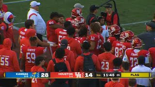 Houston teammates get into shoving match on sidelines  ESPN College Football [upl. by Ynor]