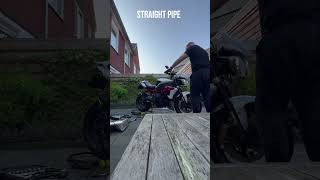 Arrow vs straight pipe vs SC Project exhausts triumph bikelife [upl. by Acyre]