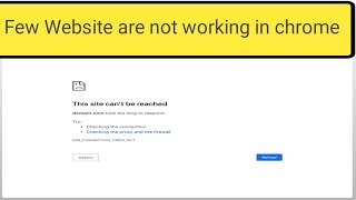 few website are not working in my pc few website not opening in chrome  this site cant be reached [upl. by Nelleh]
