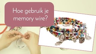 Sieraden maken met Kralenwinkel Online wikkelarmband met bedeltjes op memorywire [upl. by Lorsung]