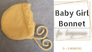 Cute Baby Cap Knitting Tutorial for 03 months Baby  Baby Hat for Beginners [upl. by Amehr]