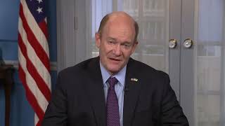 Senator Coons video statement on the appropriations process March 23 2024 [upl. by Arikihs110]