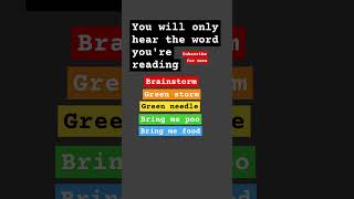 you will only hear the word your reading [upl. by Yht]