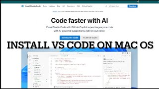 Install latest VSVisual Studio Code on mac OS 2024 [upl. by Evanthe]