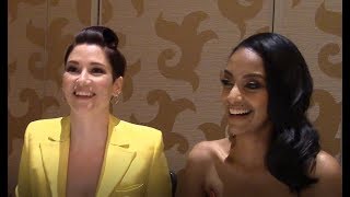 Supergirl  Chyler Leigh and Azie Tesfai Interview Season 5 [upl. by Cormack]