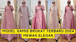 MODEL GAMIS BROKAT TERBARU 2024 MEWAH ELEGAN [upl. by Teeter611]