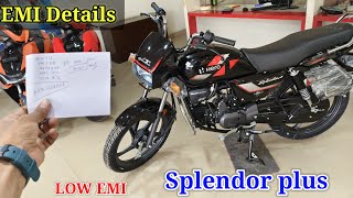 2024 New Hero Splendor Plus Bs6 Bike Price Detail  Down Payment 💰 Loan Details🔥 EMI or Finance [upl. by Letreece]