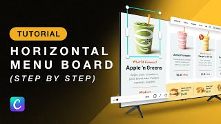 Horizontal Digital Menu Board FAST and EASY Restaurant Menu with Canva [upl. by Edualcnaej]