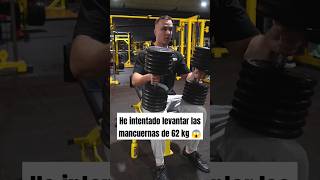 He intentado levantar las mancuernas de 62 kg gym fitness bodybuilding powerlifting [upl. by Siraj124]