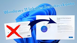 Windows 11 Installation mit lokalem Benutzerkonto ohne MicrosoftKonto [upl. by Nivloc]