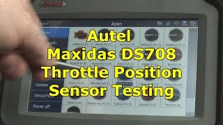 Autel MaxiDas DS708 Throttle Position Sensor Testing [upl. by Wiley]