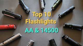 🔦 Top 10 EDC Flashlights AA  14500 compatible [upl. by Dachia745]