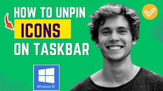 How to Unpin Icon on Taskbar Windows 10 [upl. by Neelasor]