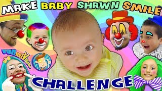 MAKE THE BABY SMILE CHALLENGE w Cutie Pie Shawn FUNnel V Family Fun [upl. by Namijneb441]