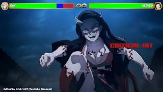 Nezuko VS Daki With Healthbars  Demon Slayer [upl. by Ynez]