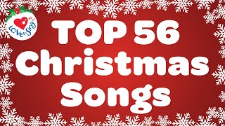 Top 56 Christmas Songs and Carols with Lyrics 🎅 [upl. by Helaina]