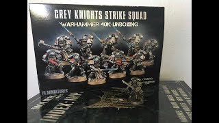 Warhammer 40k  Grey Knight Strike Squad Unboxing [upl. by Enautna]