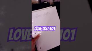 Make Your Love List 💗 LOVE LIST 101 feminineenergy single married selfcare advice [upl. by Shaum]