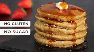 Fluffy Oat Pancakes  No Banana No Flour No Sugar  How Tasty Channel [upl. by Audrey]