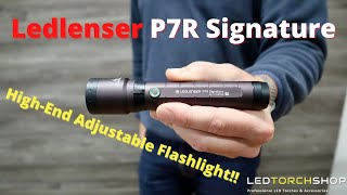 Ledlenser P7R SIGNATURE  HIGHEND ADJUSTABLE Flashlight 2000 LUMENS [upl. by Ecirtahs]