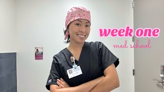 First Week of Medical School Vlog  BUCOMOMS1 [upl. by Yeltnarb]