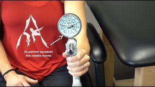 Grip Strength Testing with a Dynamometer [upl. by Iggie347]