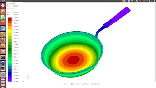 CalculiX Launcher v3 beta 3d thermal problem with Wizard [upl. by Akirej923]