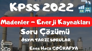 Türkiyede Madenler ve Enerji Kaynakları  Soru Çözümü 2022 [upl. by Ozner]