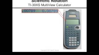 Scientific Notation and the TI 30XS MultiView Calculator [upl. by Anirehtak521]