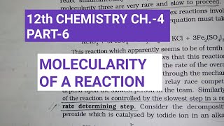 12th Chemistry Ch4Part 6Molecularity of a reactionStudy with Farru [upl. by Imugem]