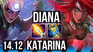 DIANA vs KATARINA MID  Rank 4 Diana 1614 9 solo kills Legendary  VN Grandmaster  1412 [upl. by Mail686]