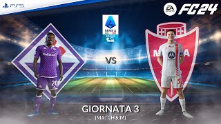 Fiorentina  Monza ⚽️ Serie A 202425 Match Sim ft Kean Pessina Colpani  FC 24 [upl. by Aloiv963]