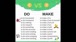 COLLOCATIONS WITH DO amp MAKE [upl. by Darreg]