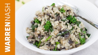 Mushroom Risotto Recipe  Vegetarian dish full of flavour  Recipes by Warren Nash [upl. by Hameerak377]