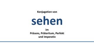 SEHEN  to see  يرى  Konjugation deutscher VerbenConjugation of German verbs [upl. by Nnauol]