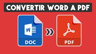 Como Convertir Word a PDF Sin Programas  Fácil y Rápido [upl. by Eachelle]