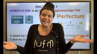 NT2 perfectumHEBBEN amp ZIJN voltooide tijd ik HEB gewandeldik BEN naar school gefietst😱learndutch [upl. by Dnalwor]