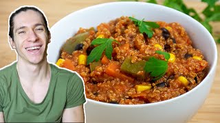 RECETTE QUINOA  One Pot Quinoa à la Mexicaine sain trop bon et super facile 🍅 [upl. by Laemsi]