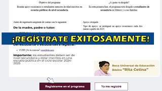 🎓 ¡Regístrate Exitosamente Beca quotRita Cetinaquot 🌟  VideoTutorial 2024 [upl. by Imuya]