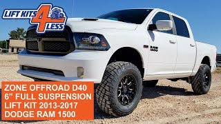 Zone Offroad D40N Full Suspension 6quot Lift Kit 20132017 Dodge Ram 1500 [upl. by Nassah]