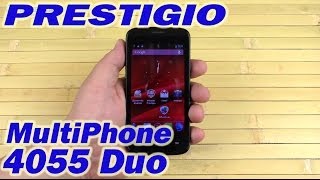 Распаковка Prestigio MultiPhone 4055 Duo [upl. by Raddy]