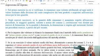 10 valuatzione delle rimanenze secondo la normativa fiscale [upl. by Mihalco]