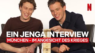 Jannis Niewöhner amp George MacKay im herausforderndsten Interview überhaupt  München  Netflix [upl. by Vaughn]