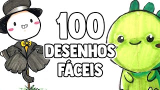 100 DESENHOS FÁCEIS QUE TODO MUNDO CONSEGUE FAZER [upl. by Hellah]